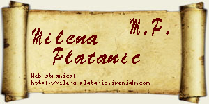 Milena Platanić vizit kartica